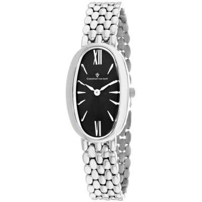 Pre-owned Christian Van Sant Womens Lucia Black Dial Watch - Cv1811