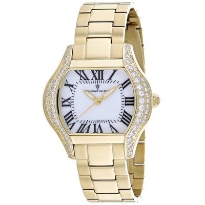 Pre-owned Christian Van Sant Womens Bianca White Dial Watch - Cv1833