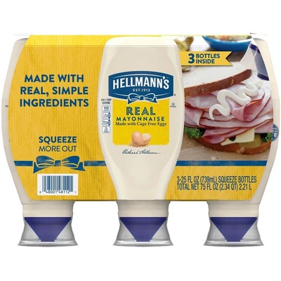 Hellmanns Squeeze Mayo (25 Ounce 3 Count)