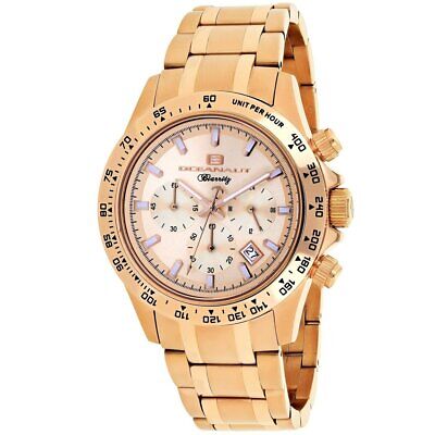 Pre-owned Oceanaut Mens Biarritz Rose Gold Dial Watch Oc6123 Stainless Steel Quartz 10
