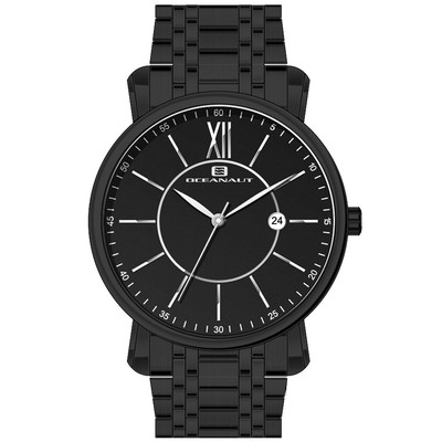 Pre-owned Oceanaut Mens Expedition Black Dial Watch - Oc4988