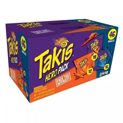 Takis Hero Variety Pack Tortilla Chips 1 Ounce (Pack Of 46)