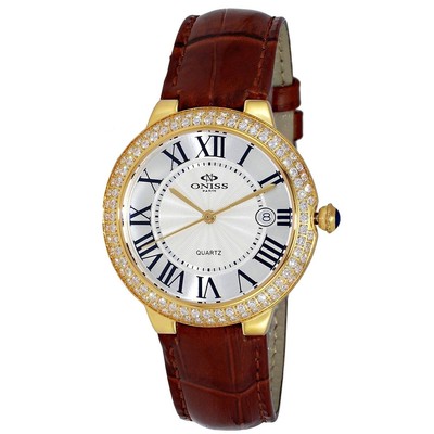 Pre-owned Michael Kors Oniss Womens Glam White Dial Watch - On3322-lgwt