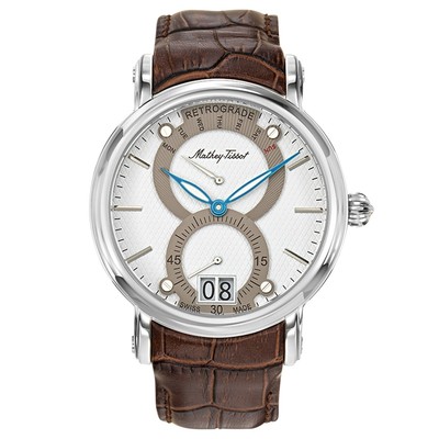 Pre-owned Mathey-tissot Mathey Tissot Mens Retrograde Watch H7022ai White Dial Stainless Steel