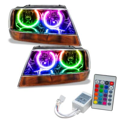 Oracle 7167-504 SMD Pre-Assembled Headlights, Black Bezel, ColorSHIFT(tm) - Simp