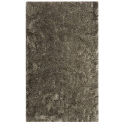 SAFAVIEH Faux Sheep Skin FSS452D Grey / Black Rug