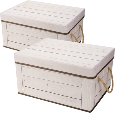 Decorative fabric best sale storage boxes