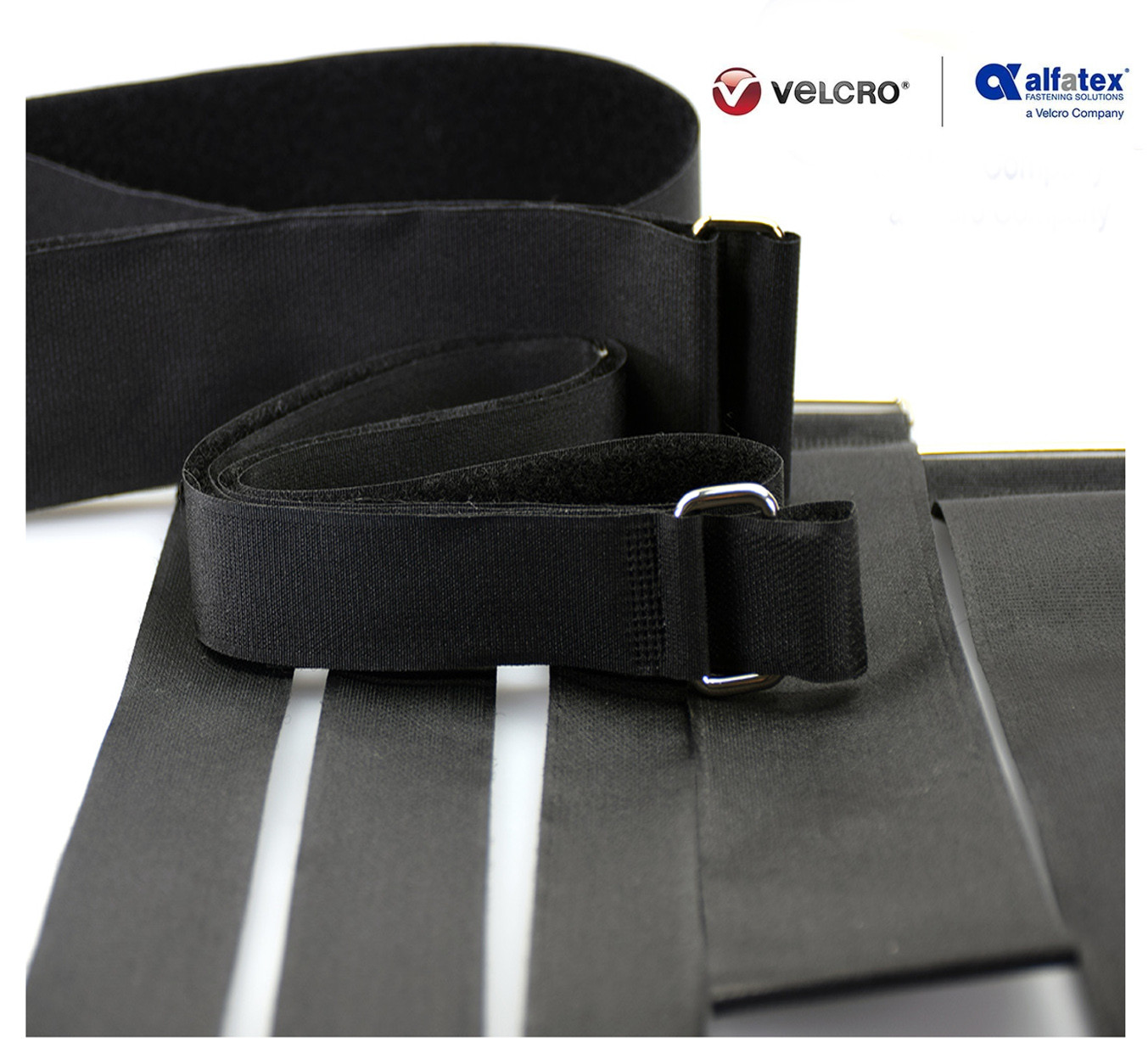 Alfatex by Velcro® Brand Heavy Duty Metal Buckle Adjustable Velcro