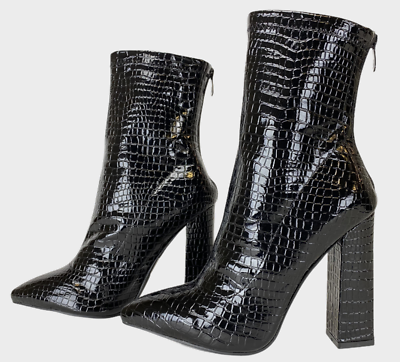 Patent crocodile boots 2025