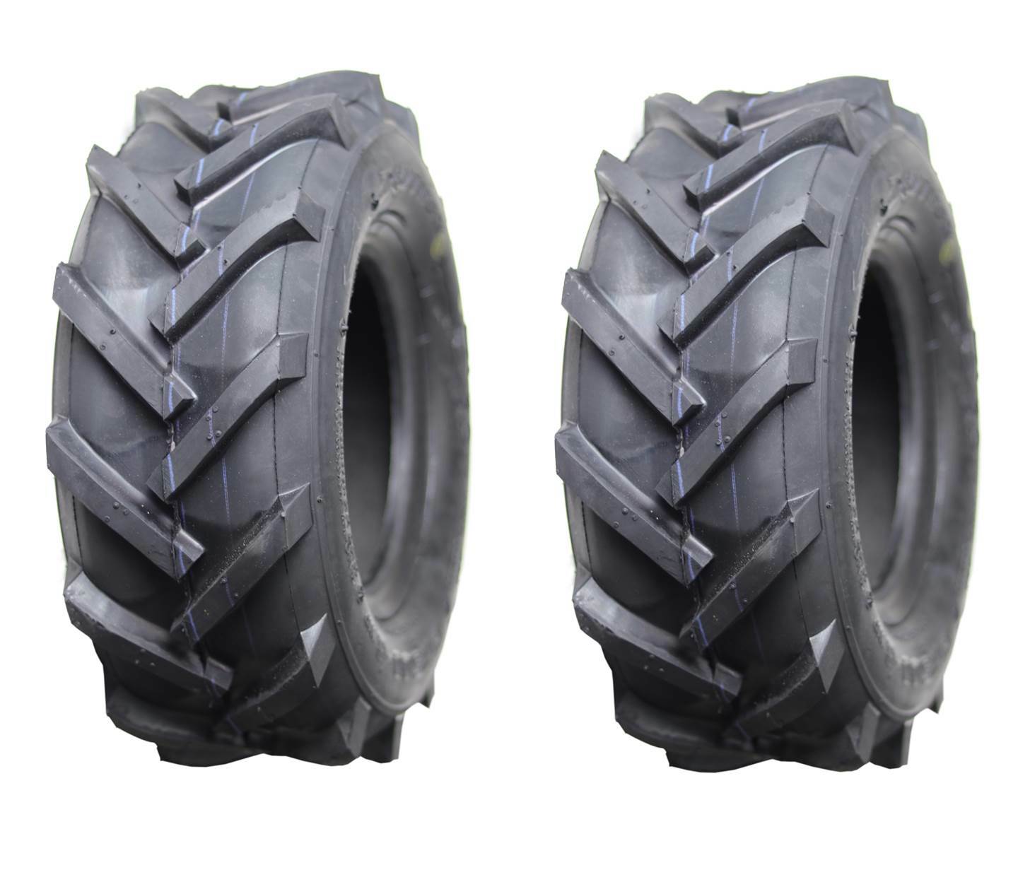 Set of 2, Deli 13x5.00-6 Tiller Trencher Lug Traction AG Tires, 4 Ply, Tubeless