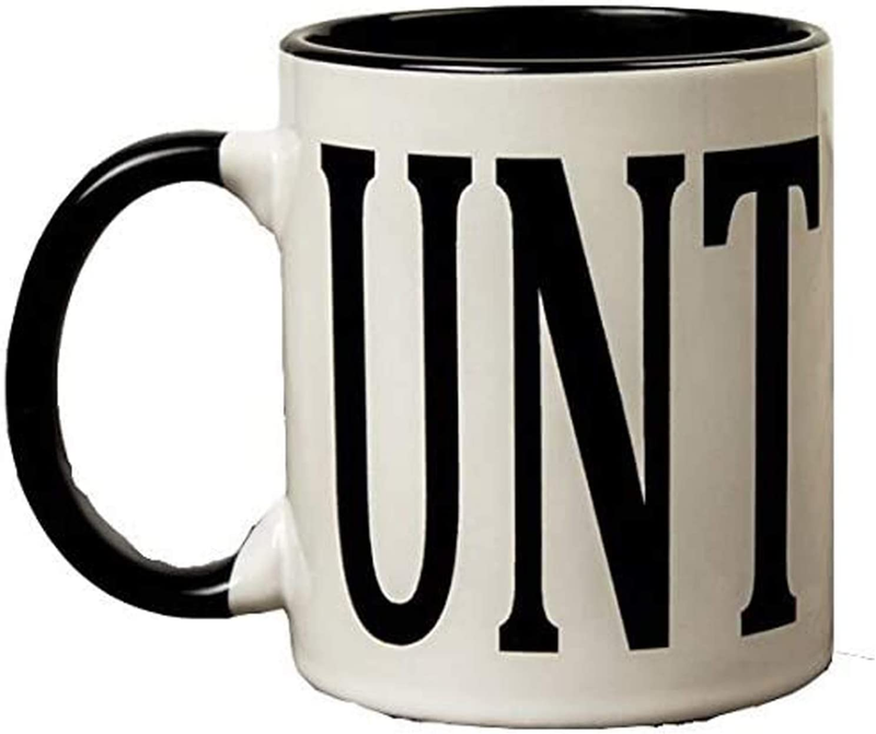 Black Handle Coffee Mug  Tea Cups  Dishwasher Microwave Safe 11 Ounce Ceramic