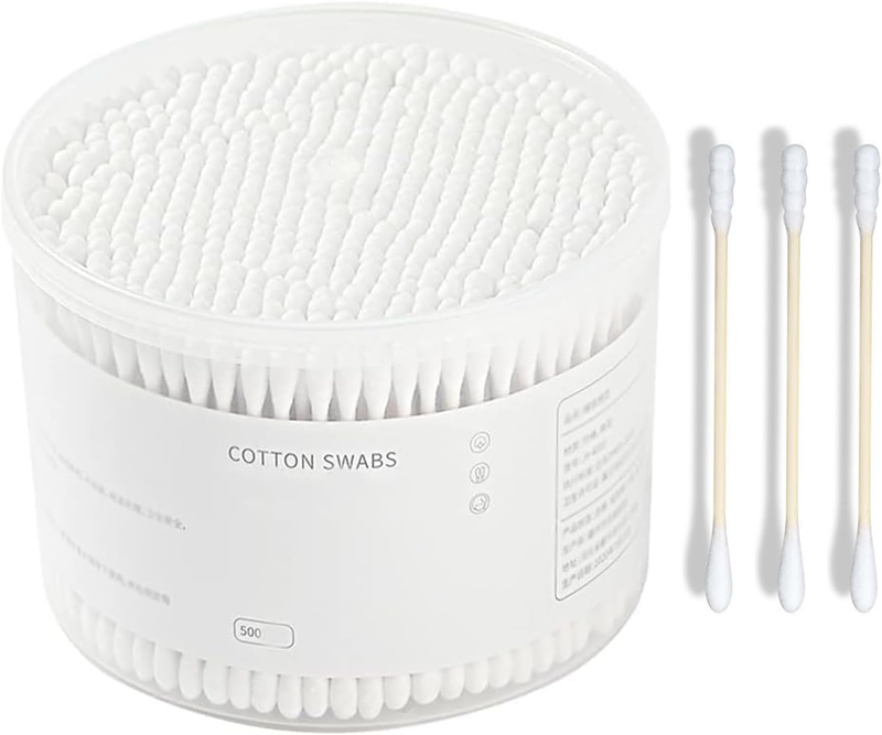 Bamboo Cotton Swabs Double-Tipped round + Spiral | 100% Cotton Biodegradable & O