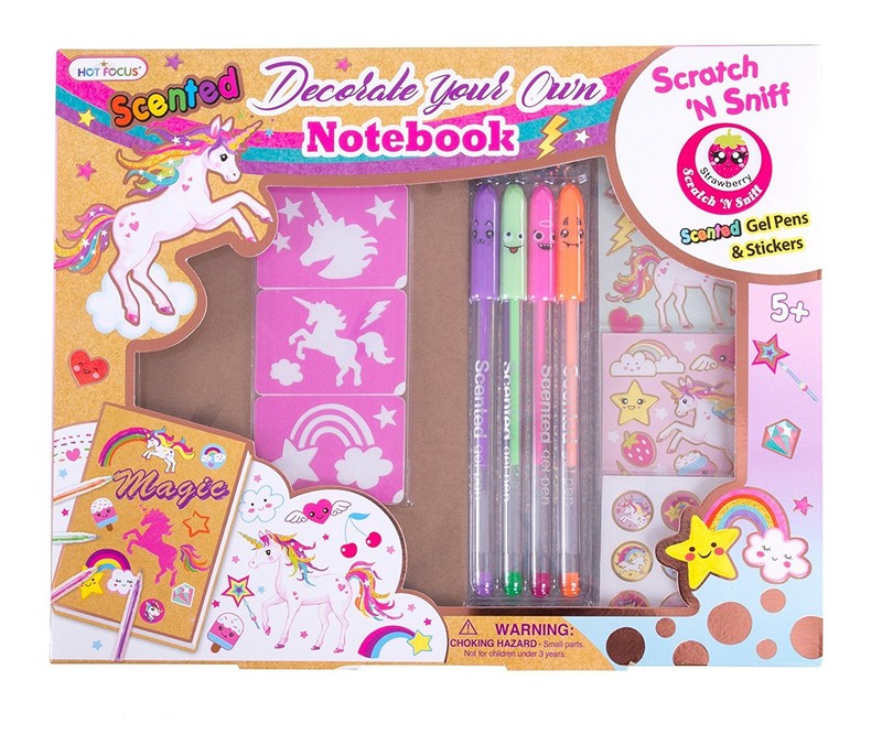 Unicorn Notebook Kit - Girls DIY Journal Set w/ Scented