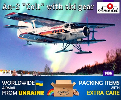 An-2 «Colt» With Ski Gear 1947 Year 1/144 Scale Plastic Model Kit Amodel 1436