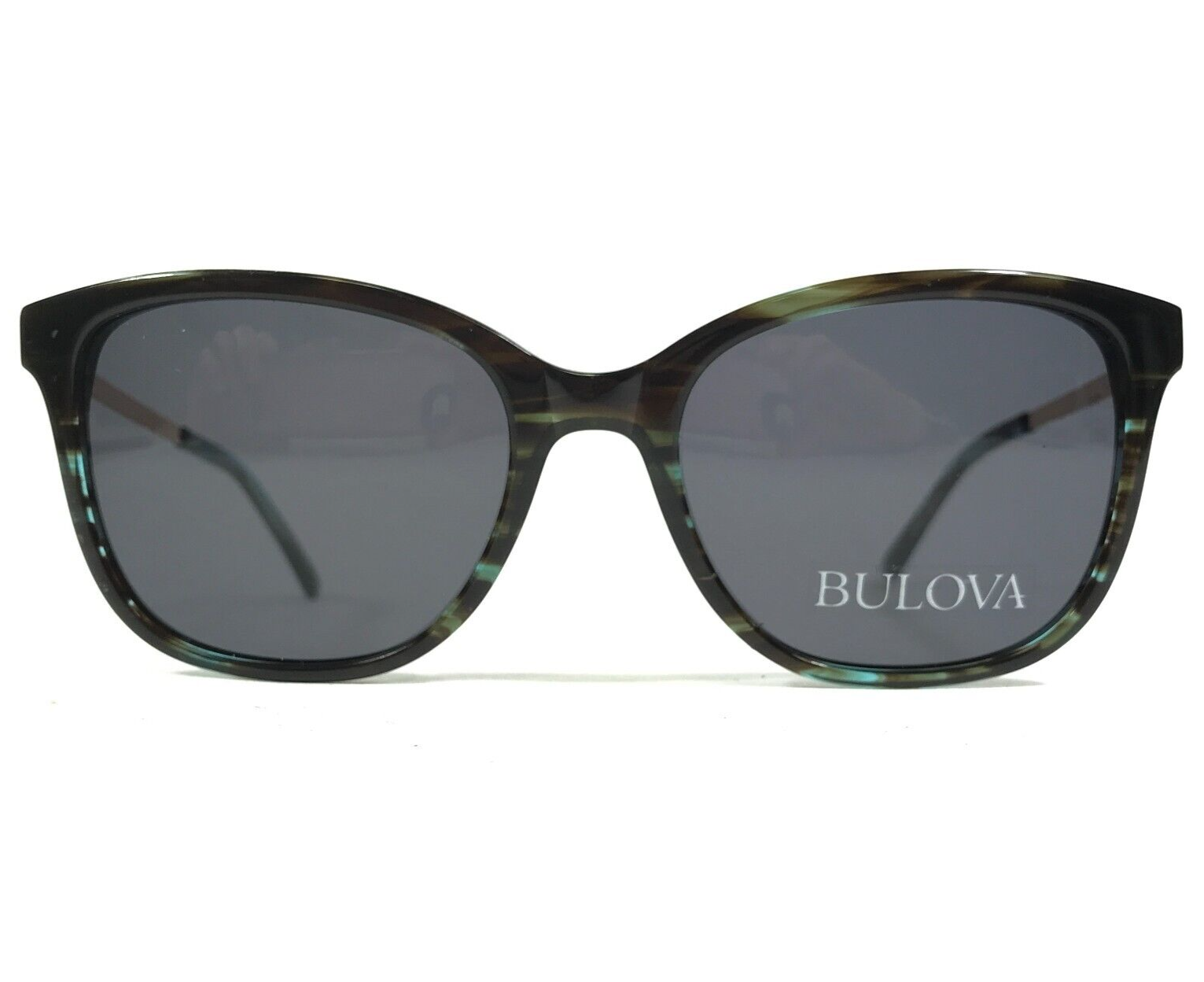 Bulova Sunglasses KOTA BROWN/BLUE STRIPE Gold Frames with