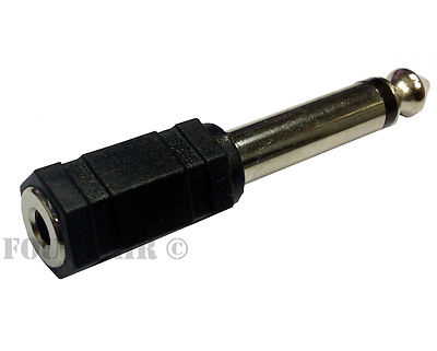 3.5mm Mono Female Jack to 1/4'' Mono TS Male Plug Audio Converter Adapter