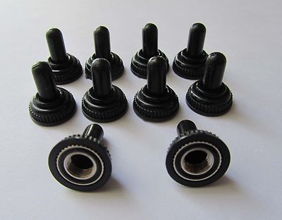 10x Black Mini Toggle Switch Waterproof Rubber Cap Water Proof Boot Cover