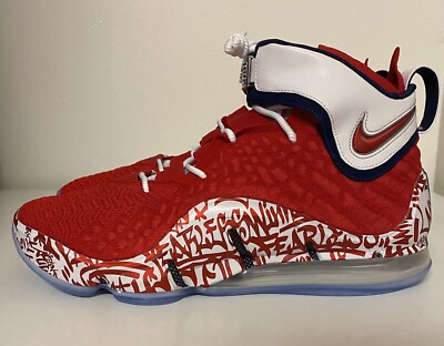 Nike LeBron XVII 17 FP Graffiti Remix Mens Sz 16 University Red CT6047-600 NEW!!
