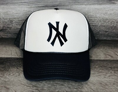 New York Yankees Upside Down Logo Foam Trucker SnapBack Soft raised Logo