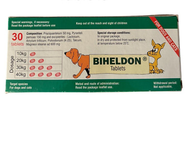 30/60/150 Tabs De-wormer For Dogs/Cats Tape Round Hook Worms