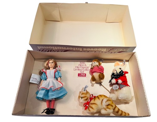 シュタイフ　Alice&Her Friends アメリカ限定　1986年　アリス STEIFF Alice in Wonderland and Friends Doll Set 1986 4005