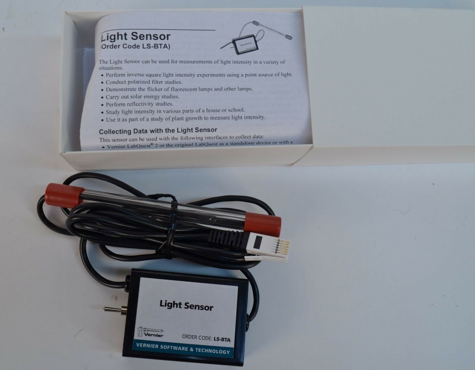 Lot of (5) Vernier LS-BTA Light Sensor 0-150,000 lux 400-800nm