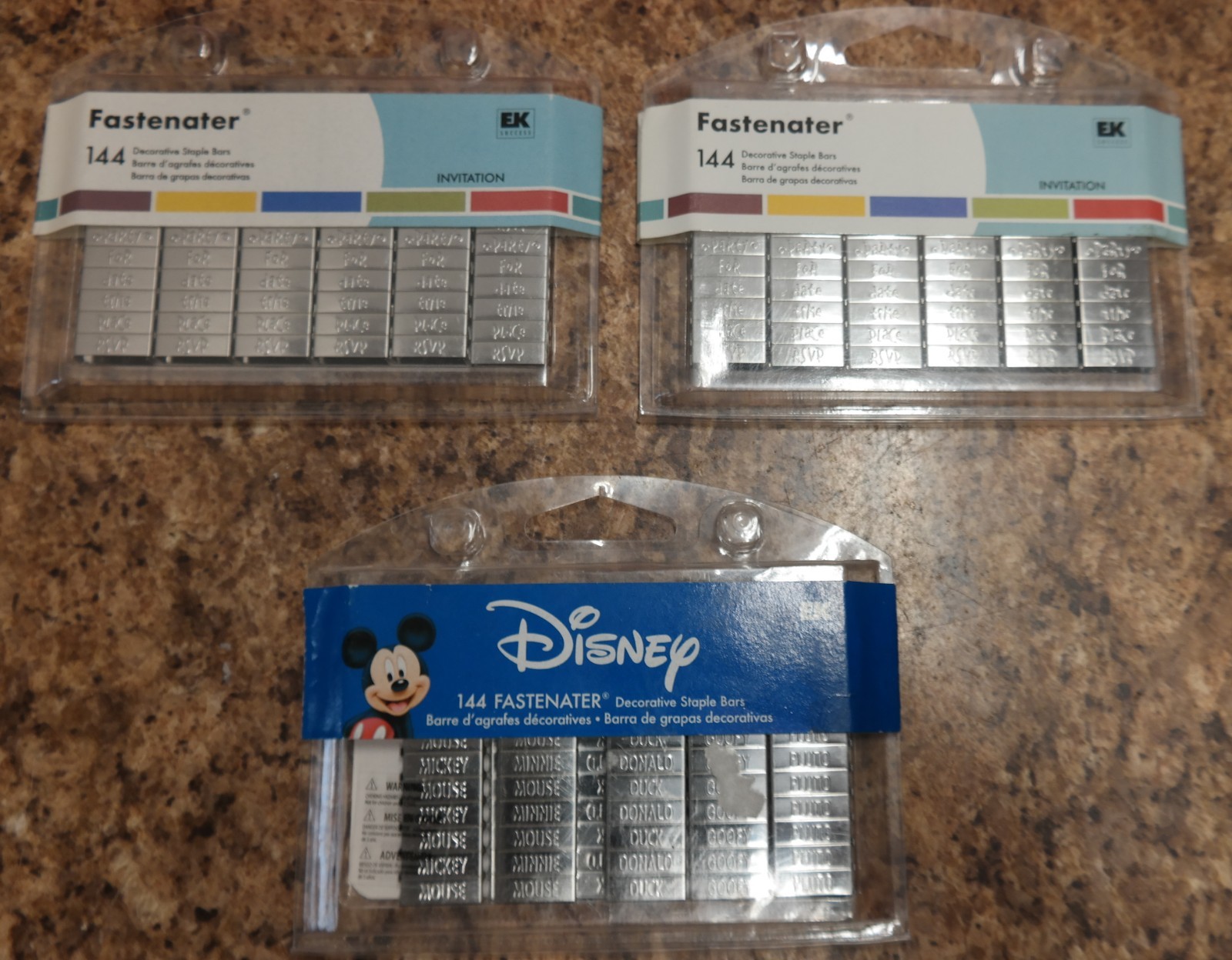 EK Success Pink Fastenater Decorative Bar Stapler 3 packages Staples Included