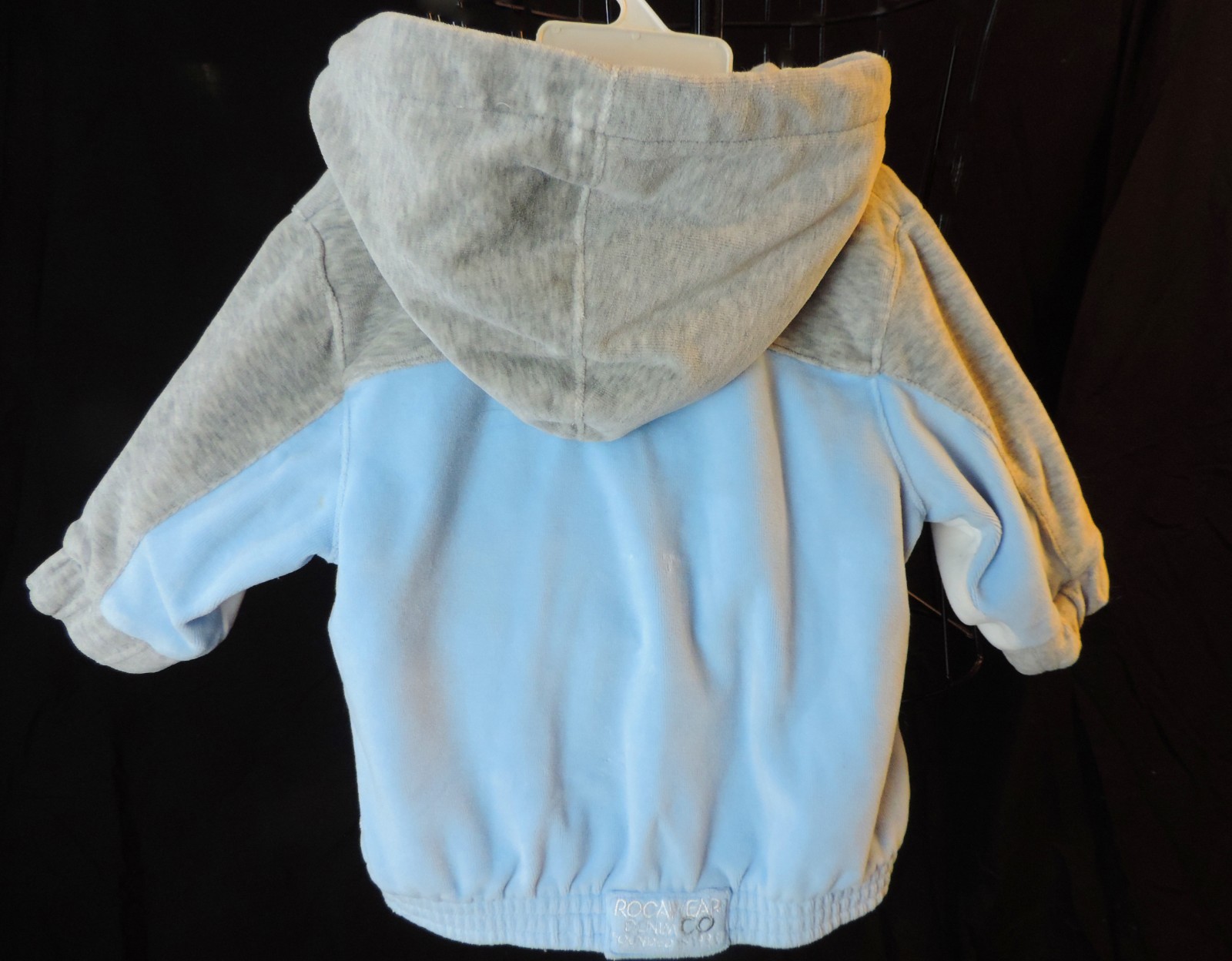 Toddler 12 MONTHS ROCA WEAR BABY blue Hooded VELOUR Heavyweight JACKET COAT