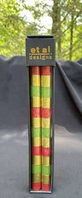 NIB ET AL DESIGNS SET OF 2 TAPER Christmas CANDLES 12  -6E