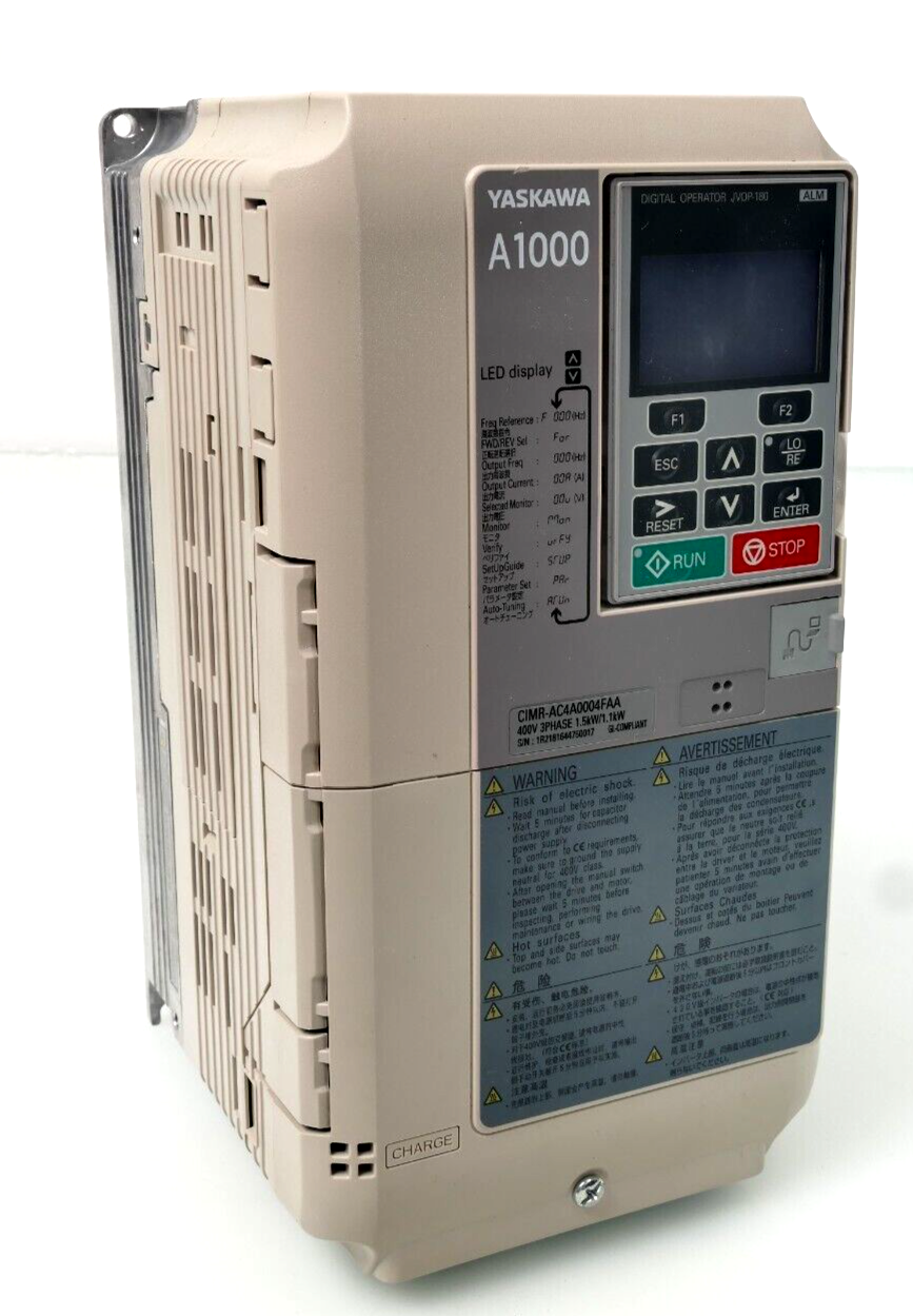 Yaskawa A1000 | CIMR-AC4A0004FAA | 1.5kW/1.1kW | Rev:D | eBay Yaskawa A1000 | CIMR-AC4A0004FAA | 1.5kW/1.1kW | Rev:D | eBay