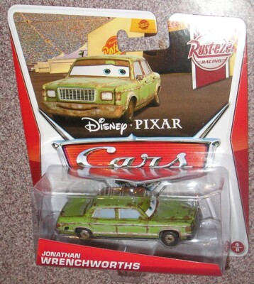 DISNEY PIXAR CARS RUST EZE RACING 4/8 JONATHAN WRENCHWORTHS NIP Mattel Y7176