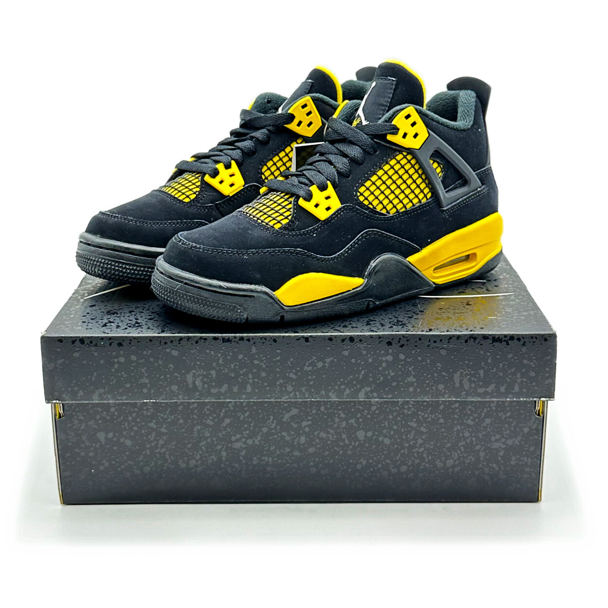 408452-017 Nike GS Air Jordan 4 Retro Thunder Black Gold 408452-017 Nike GS Air Jordan 4 Retro Thunder Black Gold