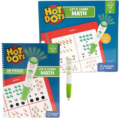 Educational Insights Hot Dots Let's Learn 1st Grade Math, Math Activity... 