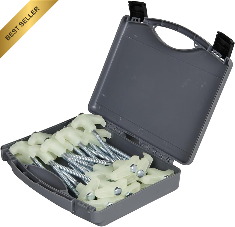 Screw-In Tent PEG Set 25 Piece Glow in the Dark