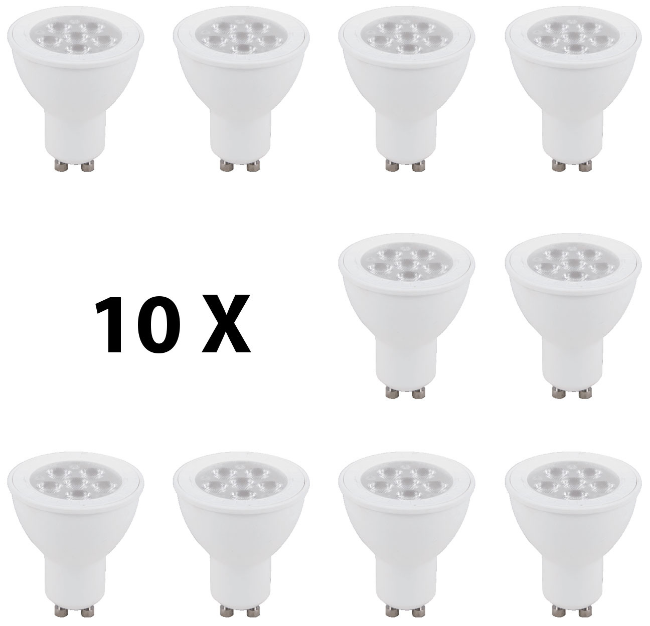 10 x 7W LED GU10 Lamp Spotlight Downlight Bulb Spot Light Led Fitting