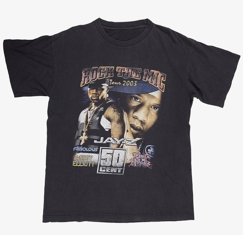 JAY-Z 50 CENT 2003 ROCK THE MIC TOUR TEE VINTAGE | eBay JAY-Z 50 CENT 2003 ROCK THE MIC TOUR TEE VINTAGE | eBay