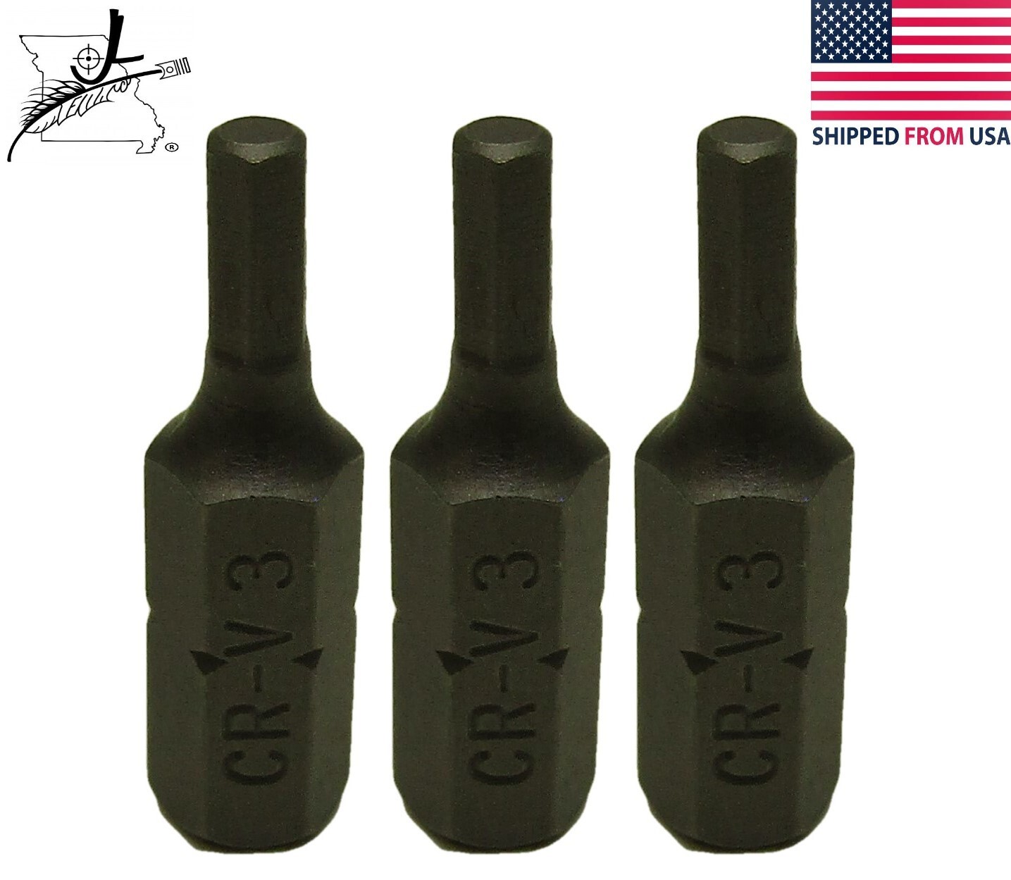3x 3mm Allen Bits H3 Metric 25mm/1