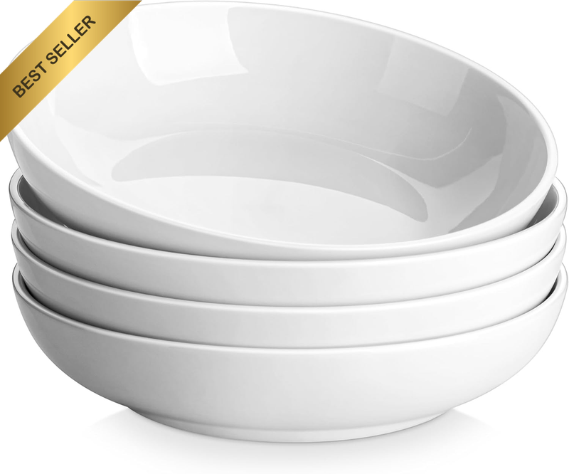 Soup Plates, Pasta Plates, Set of 4, Deep Plates, 1250 Ml