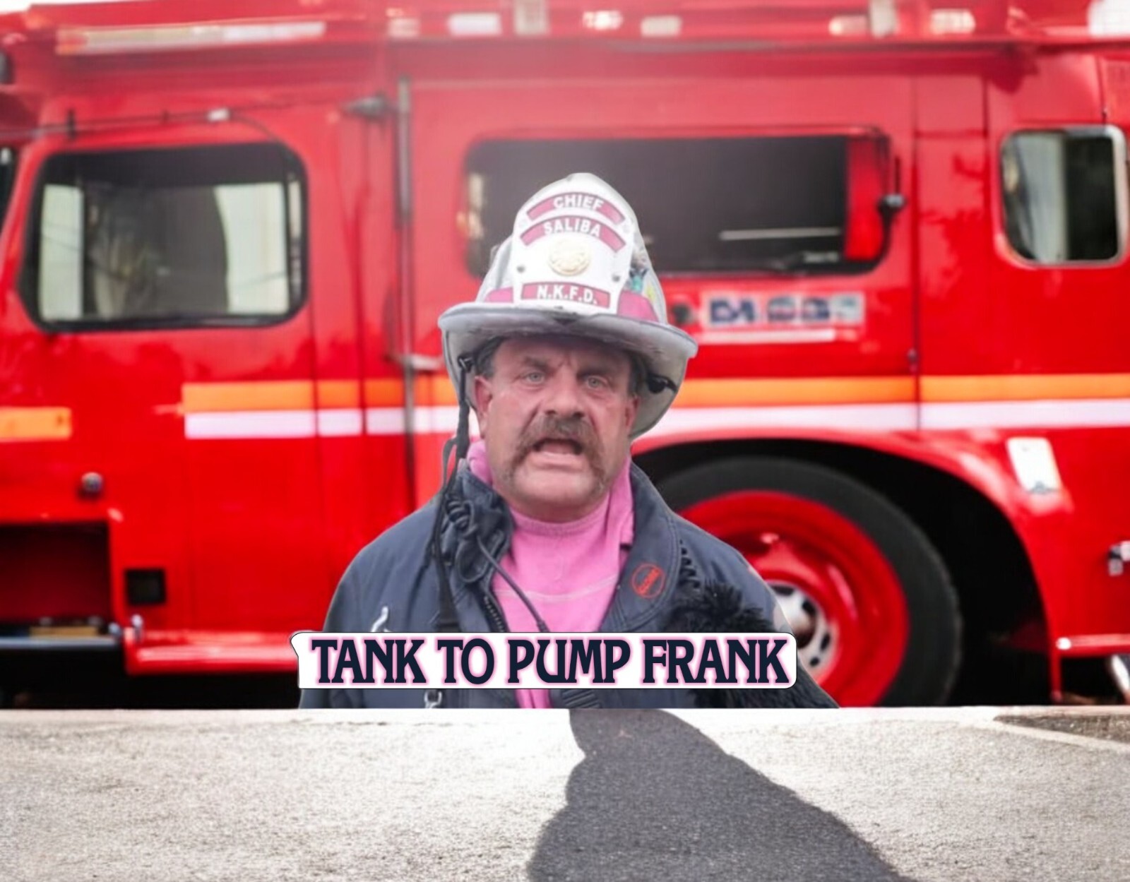 Firefighter Sticker Tank to Pump Frank Helmet or Window Sticker Decal Fire Dept.