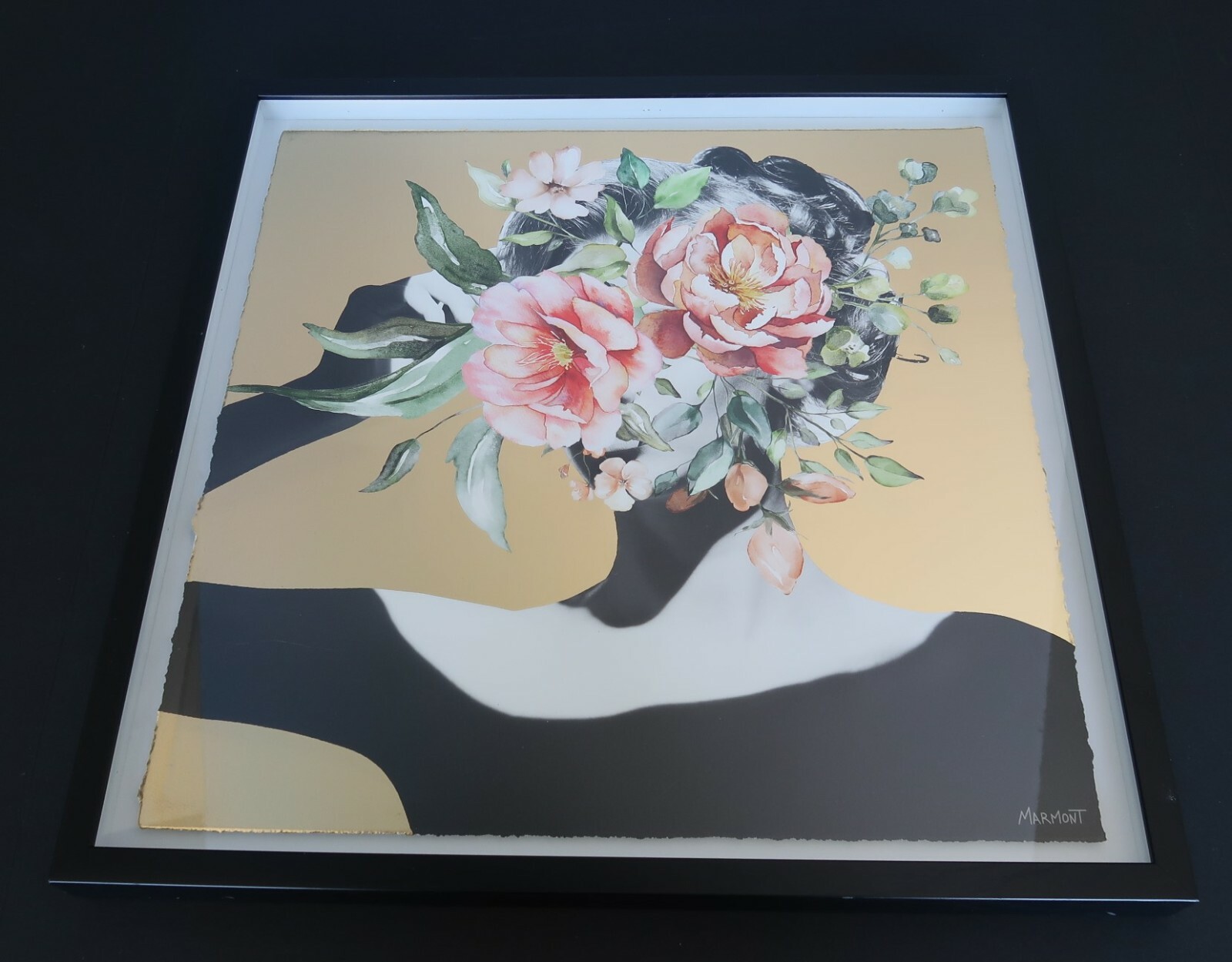 Marmont Hill★Floral Map★ウッドプリントアート 91x61cm Marmont Hill Illustrated Map of Florida Framed Wall Art