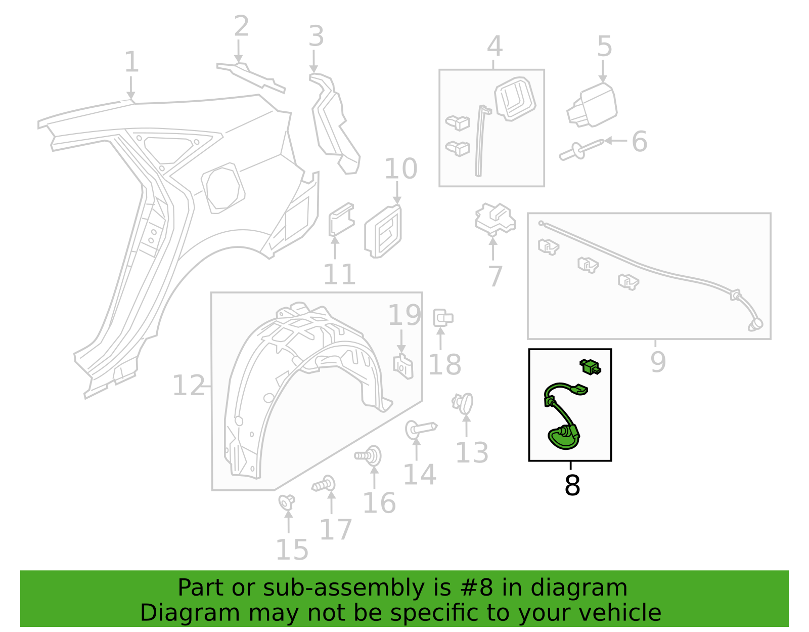 Honda 74380-TXM-A01 Fuel Lid Opener Sensor for 19-22 Insight
