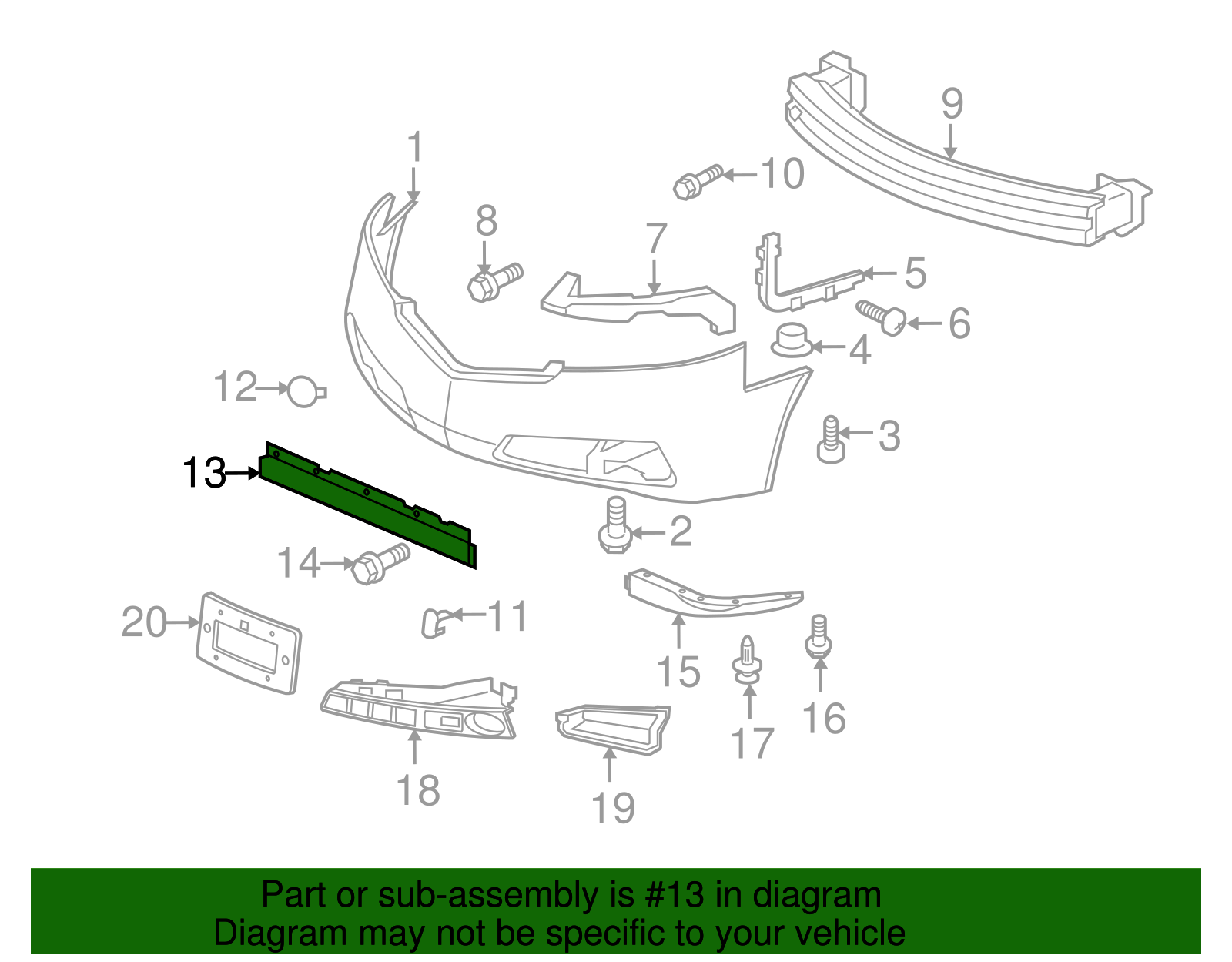 2009-2014 Acura TL Genuine Front Lower Air Guide Deflector Plate OEM New