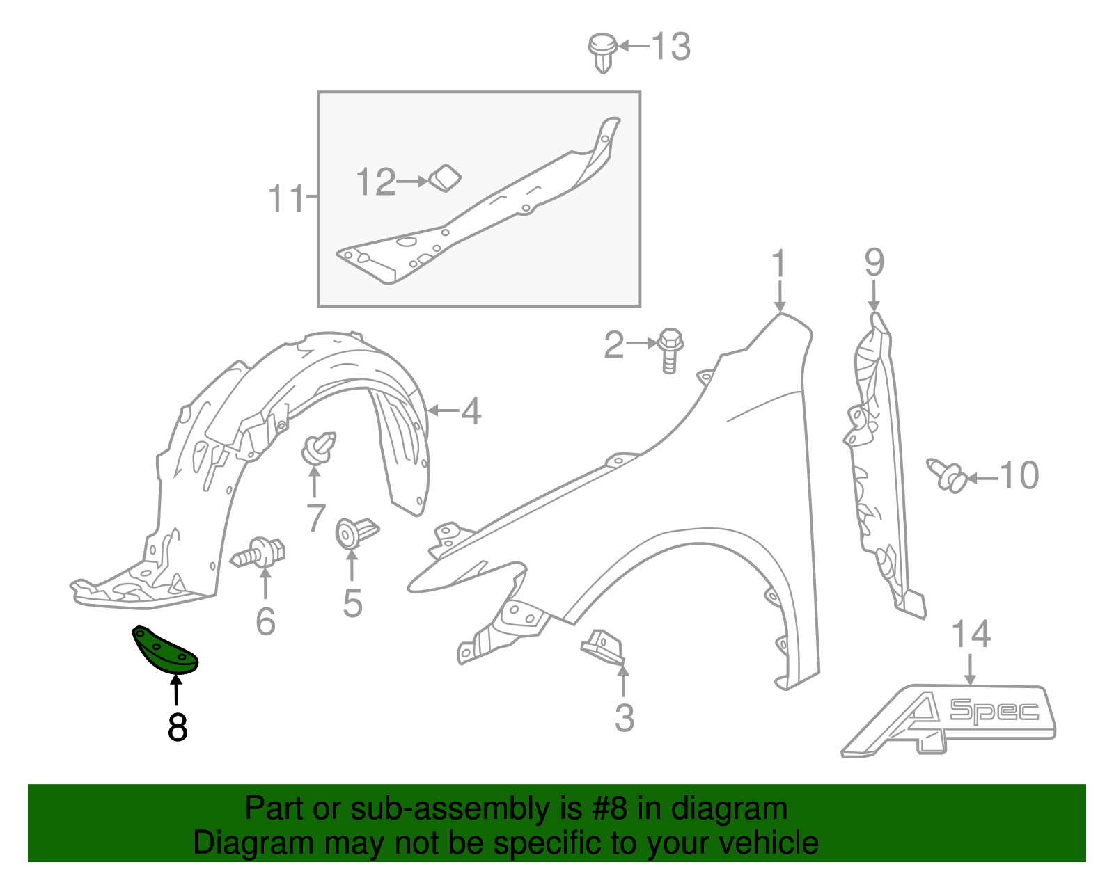 2018-2020 Acura TLX Genuine Front Right Support Bracket OEM 74102-TZ3-A01