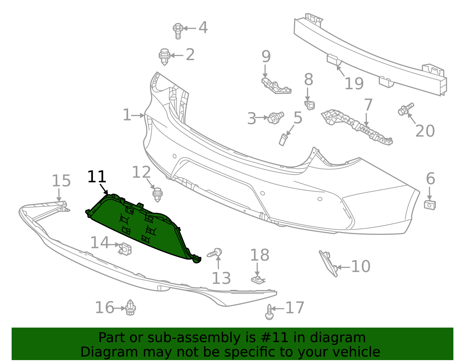 2021-2025 Acura TLX Genuine Rear License Panel Garnish OEM 71508-TGV-A10