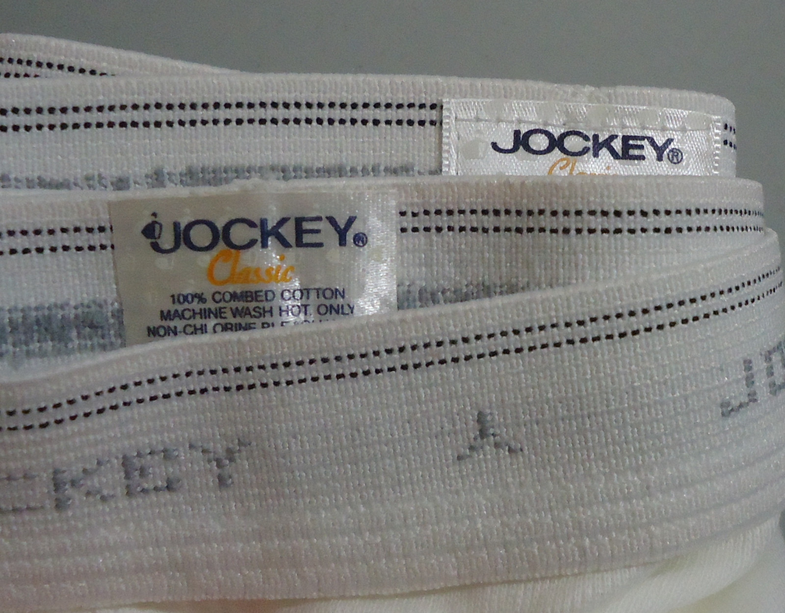 NOS Vtg Jockey Classic White Cotton Tighty White Briefs Sz 38 USA Made Oldstock