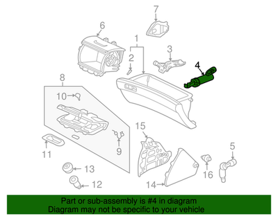 2003-2007 Honda Accord Genuine Glove Box Damper OEM New