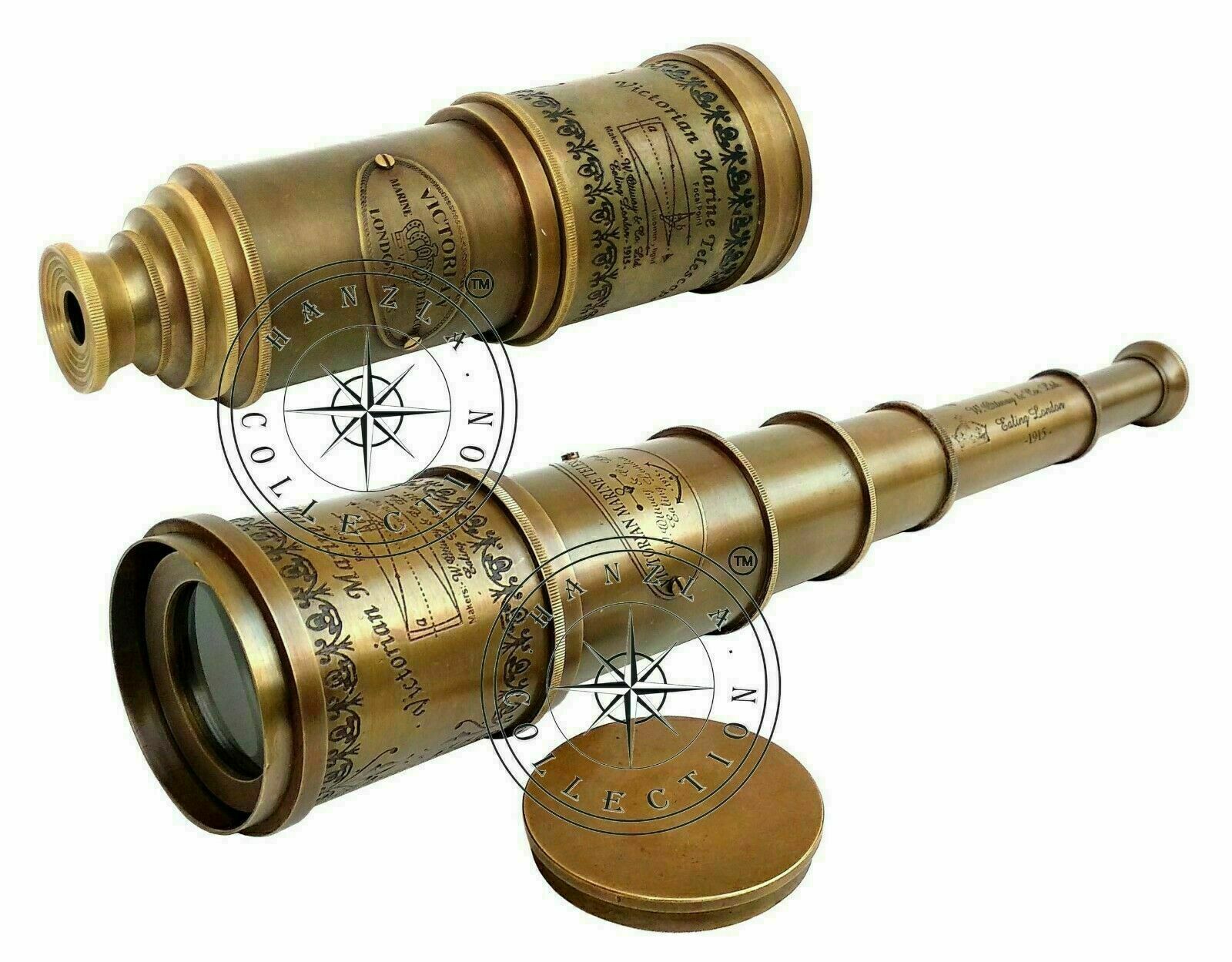 Victorian Marine Old Antique Telescope 18 Maritime Nautical Brass Spyglass Gift