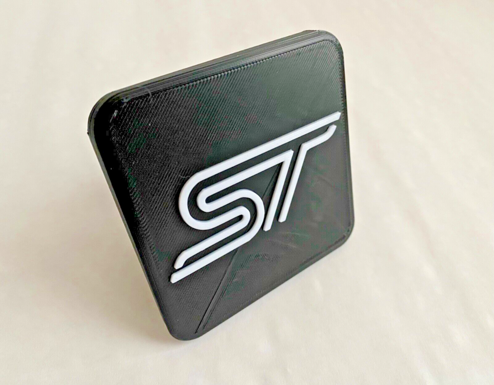 Ford ST Tow Hitch Cover/Plug/Cap for 2" & 1.25" Receivers - Red/White