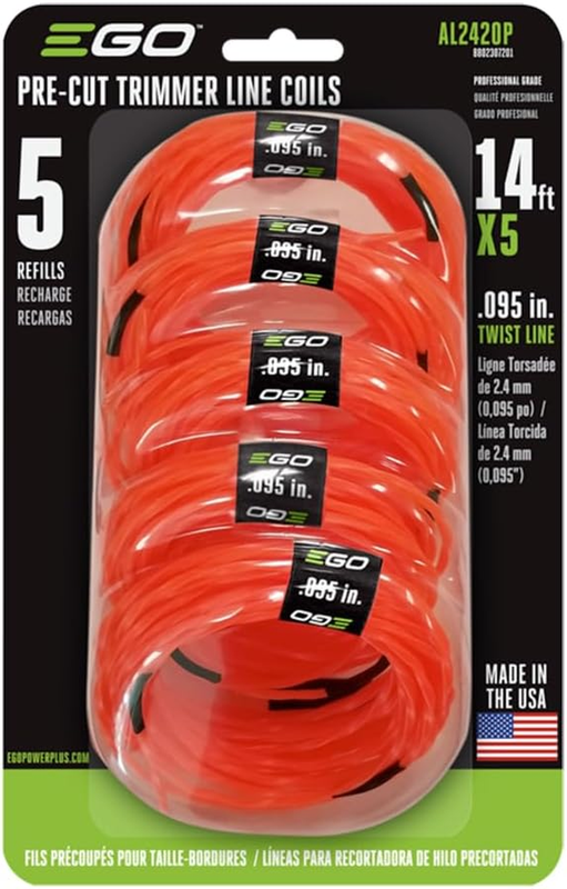 EGO Power+ Twisted String Trimmer Lines, Pre-Cut 0.095