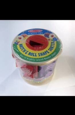 Melissa & Doug MATCH AND ROLL SHAPE SORTER  Educational Shapes And Colors